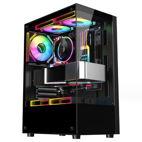 Glas tower gaming gehäuse - glas, pc