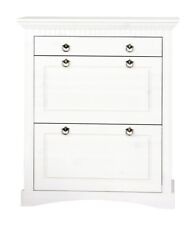 Schuhschrank aus Kiefernholz weiß Schuhkommode