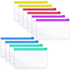 10 Stück A6 Binder Taschen Klarsichthüllen A6 Ringbuch Budget Planner Deutsch...