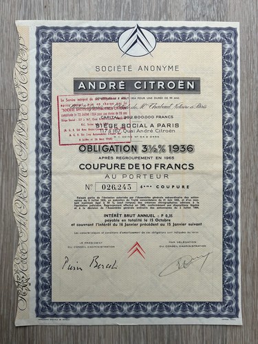 Aktie andré citroen - andré,