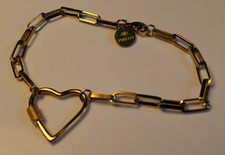 schöne PURELEI Glieder Kette mit Herz - goldfarben 19 cm lang