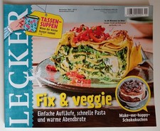Zeitschrift "LECKER" Nr 11/November 2021 Veggie, Schokokuchen, Suppen, Herbst...