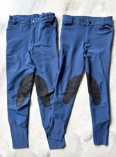2 Stück Reithosen Größe 134 140 blau schwarz Hose reiten Kinder