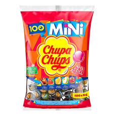 Chupa Chups Mini Classic Lutscher Lollis 5 Geschmacksrichtungen 100 x 6g Beutel