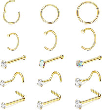 15x Nasenpiercing Ring 18G/20G