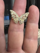 Schmetterling Hochzeit Ring Trauring Braut Frauen Verlobungsring gelbgold 925 S