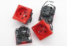 4x Legrand 278115L Mosaic Steckdose Franz/Belg Standard beleuchtet codiert rot