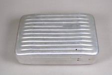 alte Alu Brotdose Brotbüchse Brotzeit Stullenbox Bemmenbüchse eckig