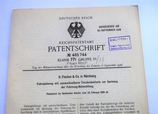 Reichspatentamt 1928 original Patentschrift Blechspielzeug FISCHER Nürnberg 