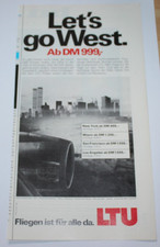 LTU Werbung LTU Fliegen ist für alle da - Let's go West Januar 1984