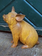 Gusseisenfigur Schwein