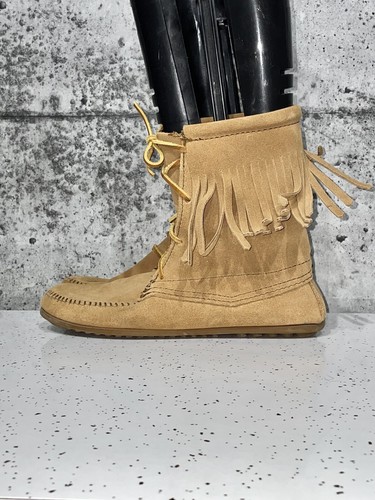 Minnetonka fringe boot tan - minnetonka,