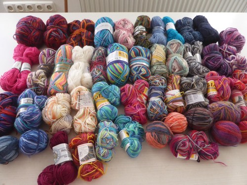 1200g sockenwollreste - 1200g,