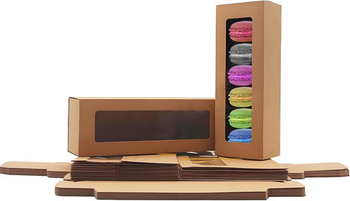Macaron box stücke cookie - macaron, box,