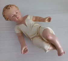 Alte große Krippenfigur Gips vintage wunderschöne Patina Jesus Christkind