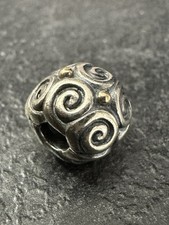 Pandora Clip Charm 925 Silber & 14KT Gold Elemente 790594