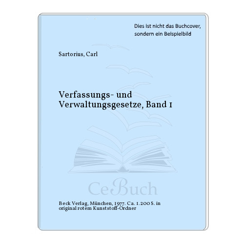 Sartorius carl verfassungs - sartorius,, verfassungs-