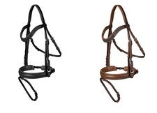 Trense Nikki HORKA mit synthetische Diamanten Gripzügel schwed. Reithalfter NEU