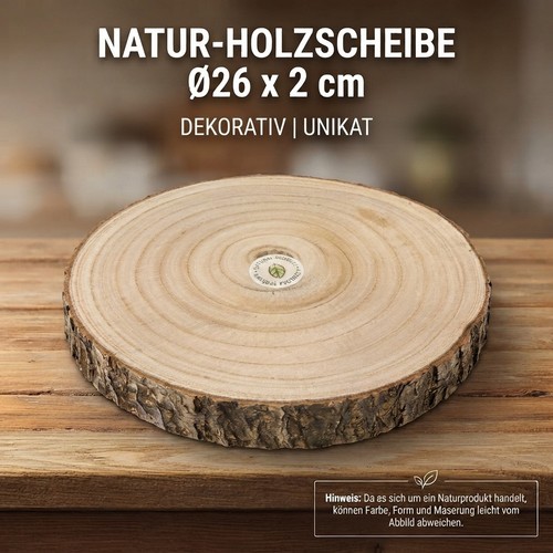 Natur holzscheibe cm - natur, 26