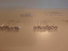 40 Stück Hochzeit Perle Haarnadeln für Braut, Silber Perle Strass Haarnadeln