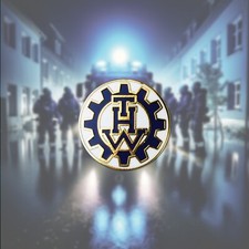 THW Anstecker Pin - Hochwertiges Emaille Abzeichen - Geschenk für THW Helfer