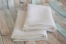 Leinen Servietten 2er Set, vorgewaschen in 42x42 - Ideales Gastgeschenk