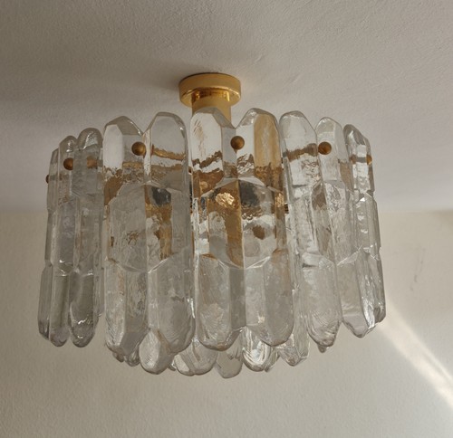 Deckenlampe aus messing glas - aus,