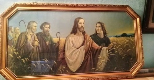 Altes heiligenbild jesusbild - altes, heiligenbild,