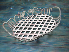 Eisenkorb Obstkorb Flechtkorb dekoschale aus Eisen oval 42cm x 27 cm Tablett