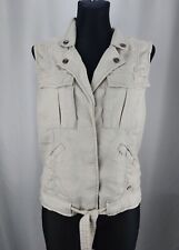 KHUJO Kalani Damen Weste Lockerer Schnitt Viskose Gr. S/M Ecru