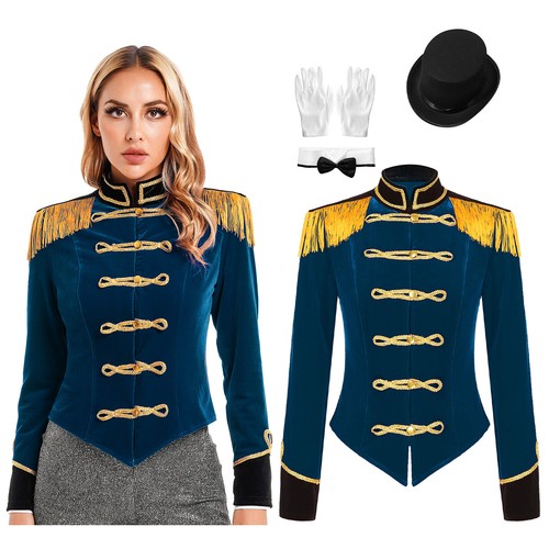 Damen zirkus kostüm set samt - kostüm,