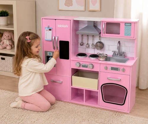 Große kinderküche holz rosa - kinderküche,