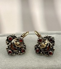 Antik Granatschmuck Ohrringe