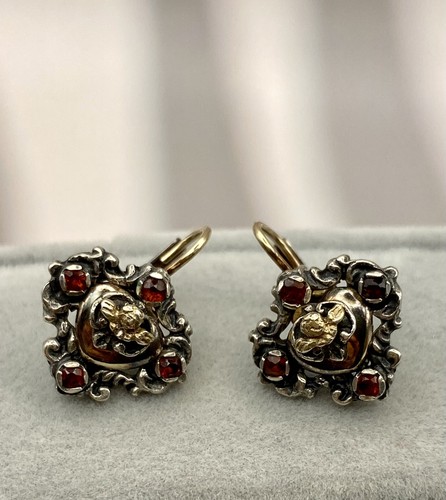 Antik granatschmuck ohrringe - granatschmuck,