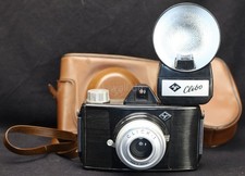 Agfa Click 1 mit Agfa Clibo Blitz 120er beide Taschen vintage Cult Deko