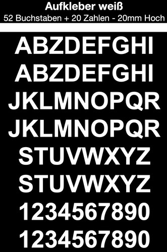 Klebebuchstaben - a-z, +