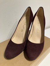 Unisa Leder Veloursleder Pumps High Heels Elegant Bordeaux Nur 1 x getragen TOP