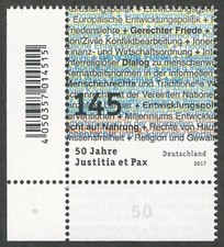 Justitia et Pax - 145 Cent - Ecke unten links - postfrisch - Mi.Nr. 3339