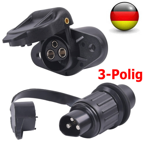 Steckdose polig 12v und - steckdose, 3-polig