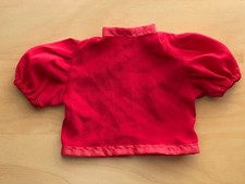 ? Puppenbluse mit Klettverschluss hinten / Sommerbluse / rot / Puffärmel