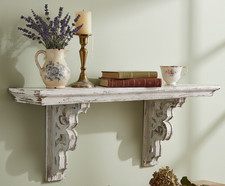 Wandregal Holz Weiß Shabby