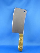 Vintage Hackbeil / Metzgerbeil / Fleischerbeil (Japan) Messinggriff (28,5 cm)