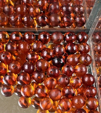 Bernstein Perlen Mit Loch Rund