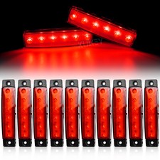 10x Rot 6 LED Begrenzungsleuchten 12V 24V Positionsleuchten Anhänger LKW PKW