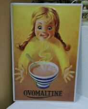 Retro Ovomaltine Werbeschild  Blechschild gewölbt  59x39 