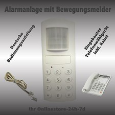 Alarmanlage mit Bewegungsmelder PIN-CODE Alarm MA80 GRAU inkl. Telefonwahlgerät 