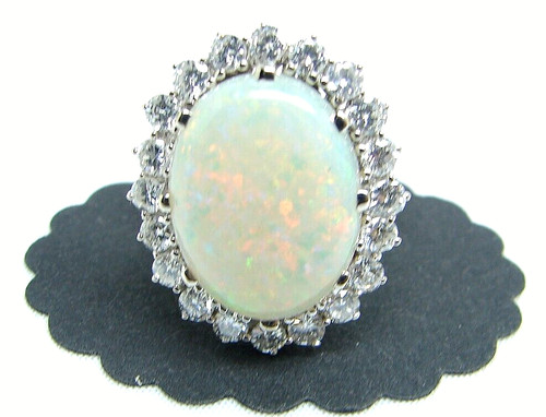 Damen diamant opal ring 585 - damen,