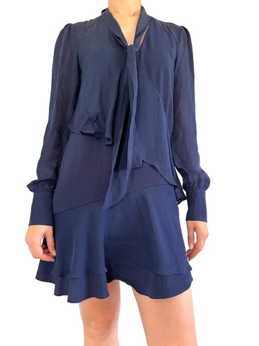 Parker kenji navy blue silk - kenji,
