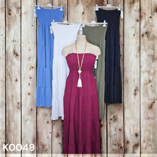 Damen Bandeau Maxi Kleid -