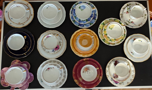 Sammeltassen set porzellan mit - set,